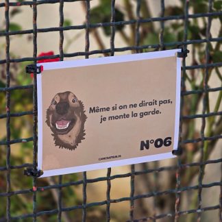 Plaque je monte la garde