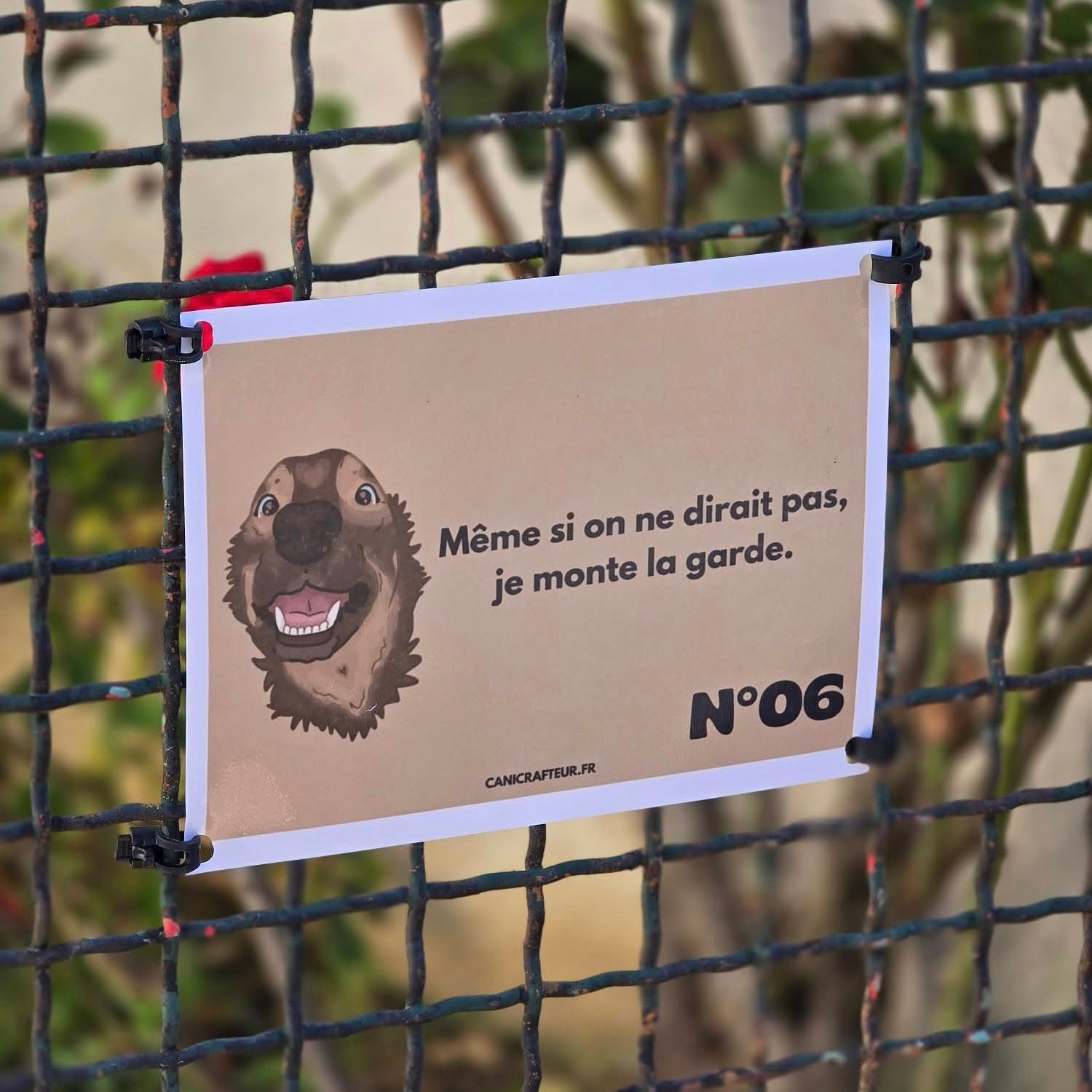 Plaque je monte la garde